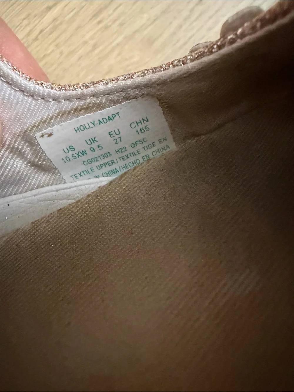 Stride rite Holly adapt Girls' Sparkle Mary Jane Shoes in Rose Gold size 10.5xw